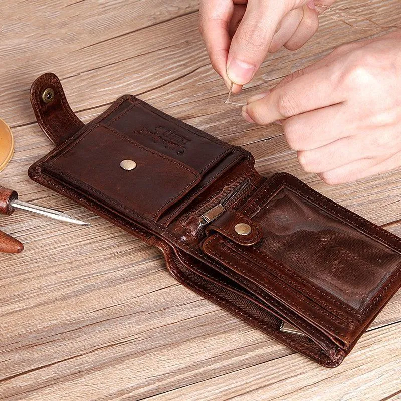 Echtes Leder Herren Geldbörsen Kurz 100% Top Qualität Mode Hochwertige Geldbörse Original Marke