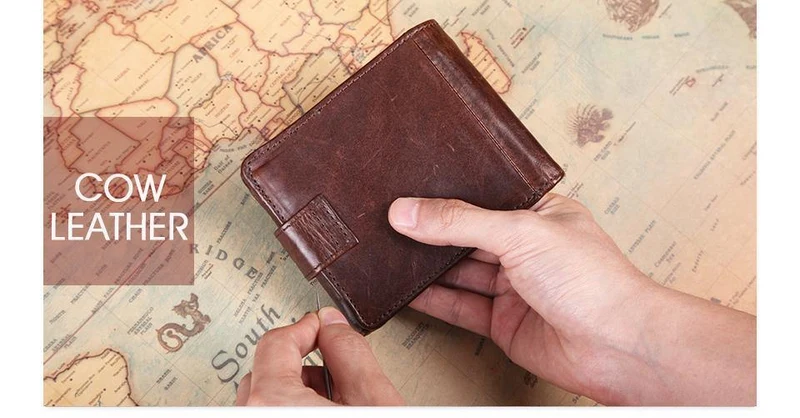 Echtes Leder Herren Geldbörsen Kurz 100% Top Qualität Mode Hochwertige Geldbörse Original Marke