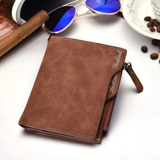Portemonnaie Herren Weiches Leder Portemonnaie mit herausnehmbaren Kartenfächern Multifunktions Herren Portemonnaie Geldbörse Herren Clutch Top Qualität