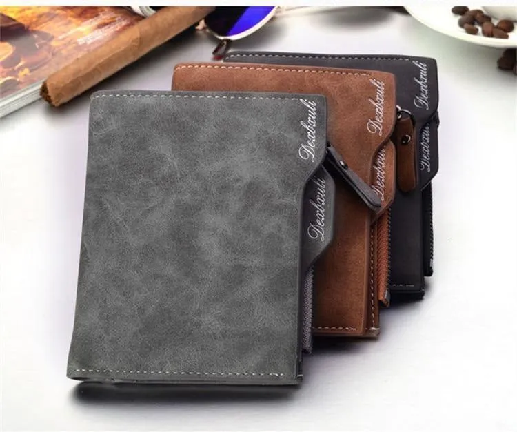 Portemonnaie Herren Weiches Leder Portemonnaie mit herausnehmbaren Kartenfächern Multifunktions Herren Portemonnaie Geldbörse Herren Clutch Top Qualität