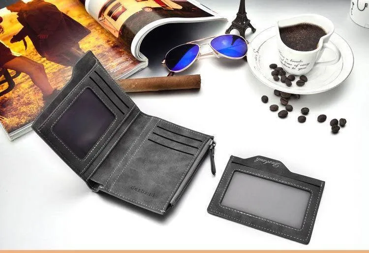 Portemonnaie Herren Weiches Leder Portemonnaie mit herausnehmbaren Kartenfächern Multifunktions Herren Portemonnaie Geldbörse Herren Clutch Top Qualität