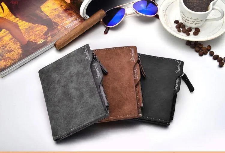 Portemonnaie Herren Weiches Leder Portemonnaie mit herausnehmbaren Kartenfächern Multifunktions Herren Portemonnaie Geldbörse Herren Clutch Top Qualität