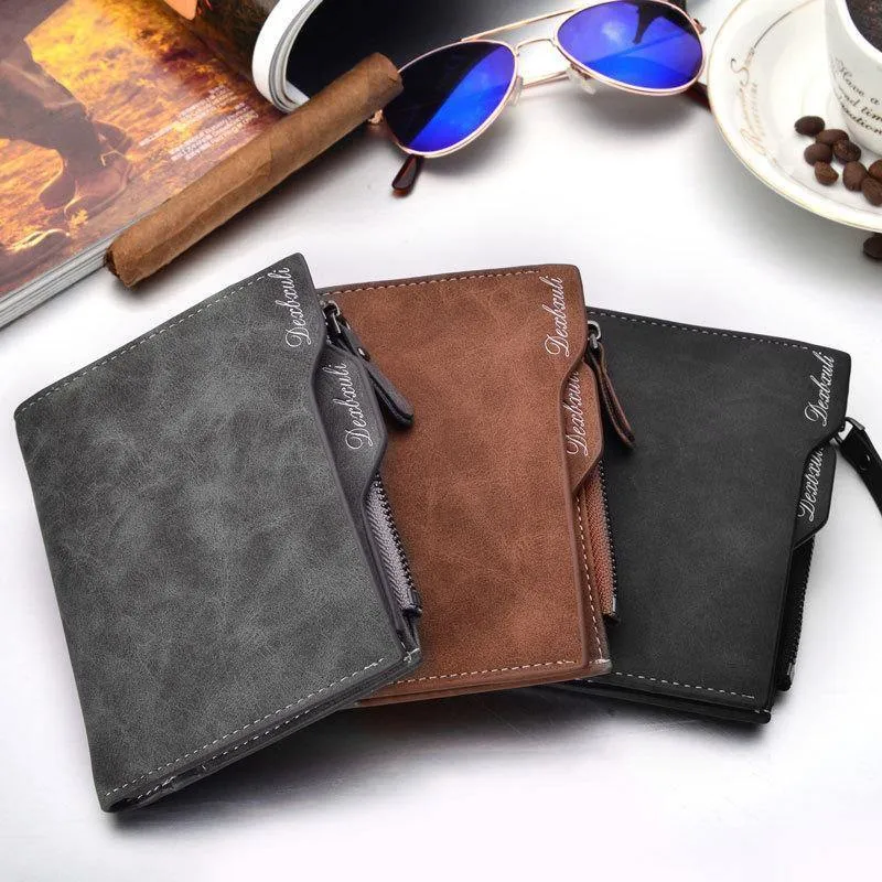 Portemonnaie Herren Weiches Leder Portemonnaie mit herausnehmbaren Kartenfächern Multifunktions Herren Portemonnaie Geldbörse Herren Clutch Top Qualität