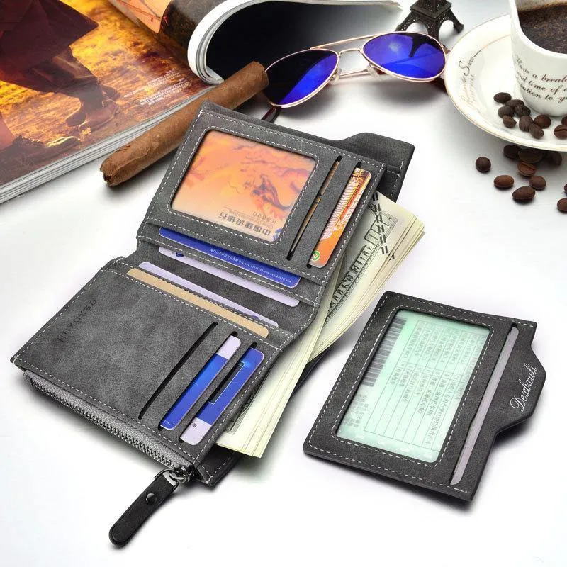 Portemonnaie Herren Weiches Leder Portemonnaie mit herausnehmbaren Kartenfächern Multifunktions Herren Portemonnaie Geldbörse Herren Clutch Top Qualität