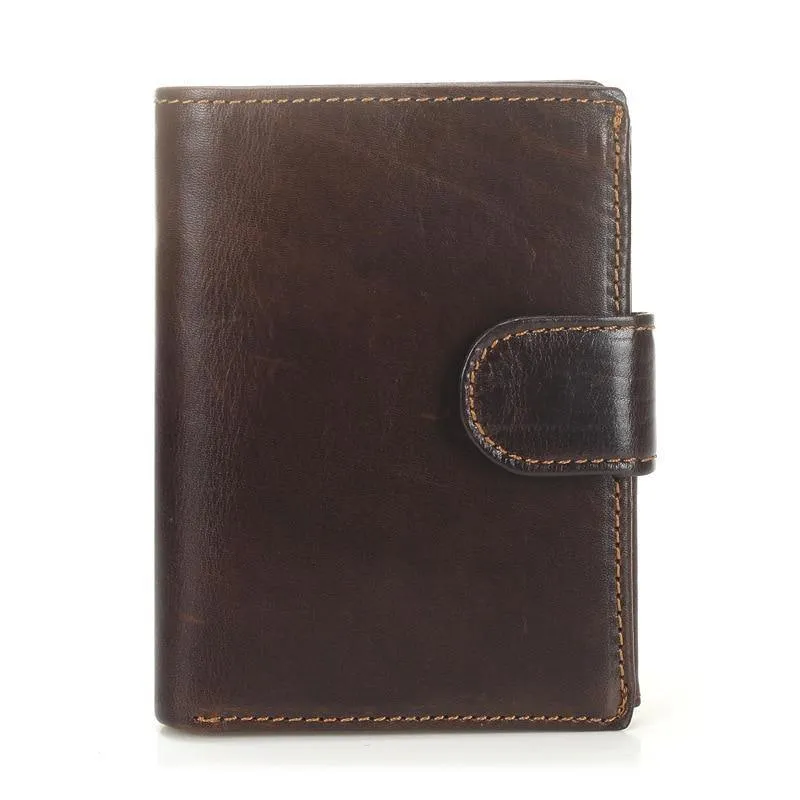 Männer Brieftasche Öl Wachs Rindsleder Echtes Leder Geldbörsen Geldbörse Kupplung Haspe Offene Top Qualität Retro Kurze Brieftasche 13.5 cm
