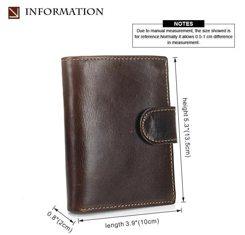 Männer Brieftasche Öl Wachs Rindsleder Echtes Leder Geldbörsen Geldbörse Kupplung Haspe Offene Top Qualität Retro Kurze Brieftasche 13.5 cm