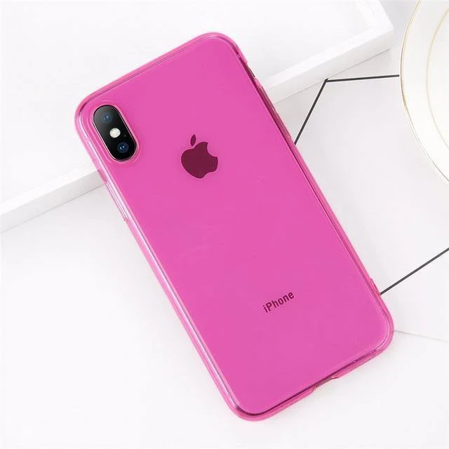 USLION Clear TPU Silicone Case For iPhone X 8 Plus Ultra Thin Transparent Back Cover for iPhone 7 6 6S Plus Soft Phone Cases