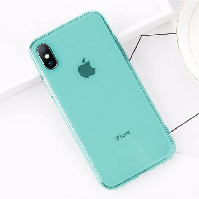 USLION Clear TPU Silicone Case For iPhone X 8 Plus Ultra Thin Transparent Back Cover for iPhone 7 6 6S Plus Soft Phone Cases