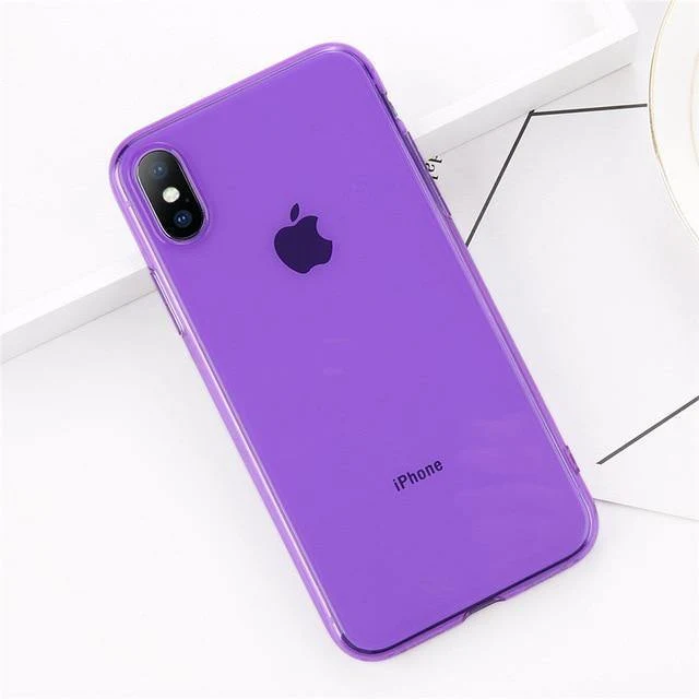 USLION Clear TPU Silicone Case For iPhone X 8 Plus Ultra Thin Transparent Back Cover for iPhone 7 6 6S Plus Soft Phone Cases