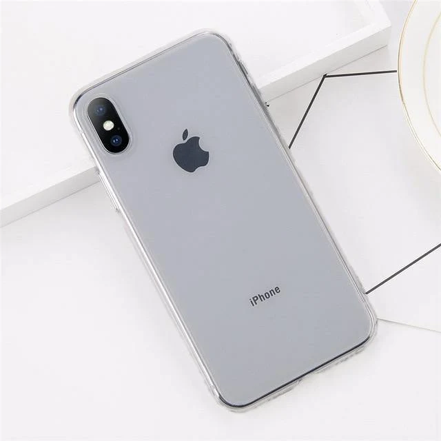 USLION Clear TPU Silicone Case For iPhone X 8 Plus Ultra Thin Transparent Back Cover for iPhone 7 6 6S Plus Soft Phone Cases