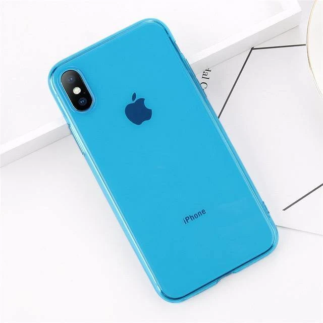 USLION Clear TPU Silicone Case For iPhone X 8 Plus Ultra Thin Transparent Back Cover for iPhone 7 6 6S Plus Soft Phone Cases
