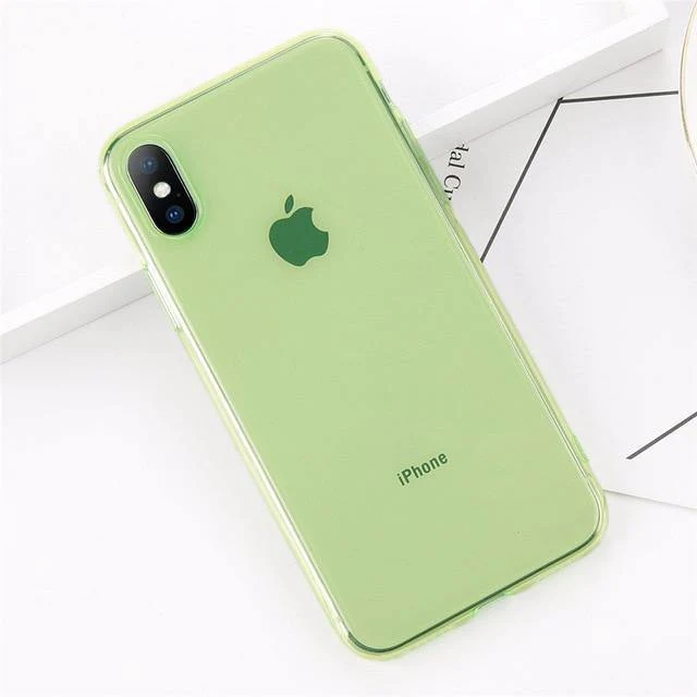 USLION Clear TPU Silicone Case For iPhone X 8 Plus Ultra Thin Transparent Back Cover for iPhone 7 6 6S Plus Soft Phone Cases