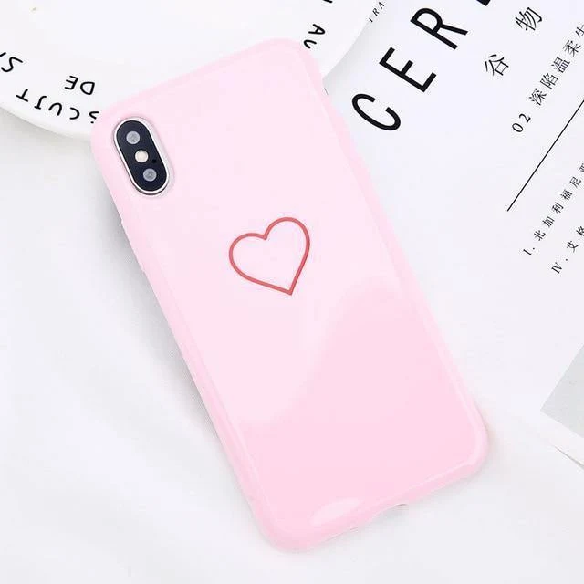 USLION Crown Phone Case For iPhone XS MAX 6 6s Plus Letter KING Back Cover Love Heart Soft TPU Cases For iPhone XR X 8 7 Plus