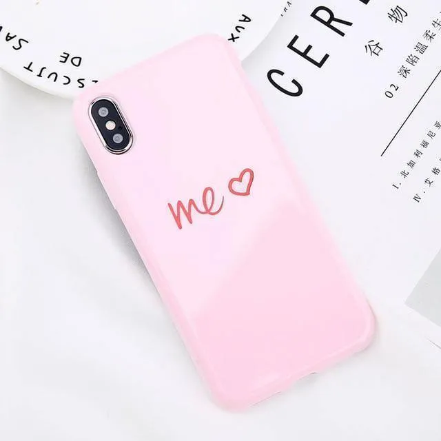 USLION Crown Phone Case For iPhone XS MAX 6 6s Plus Letter KING Back Cover Love Heart Soft TPU Cases For iPhone XR X 8 7 Plus