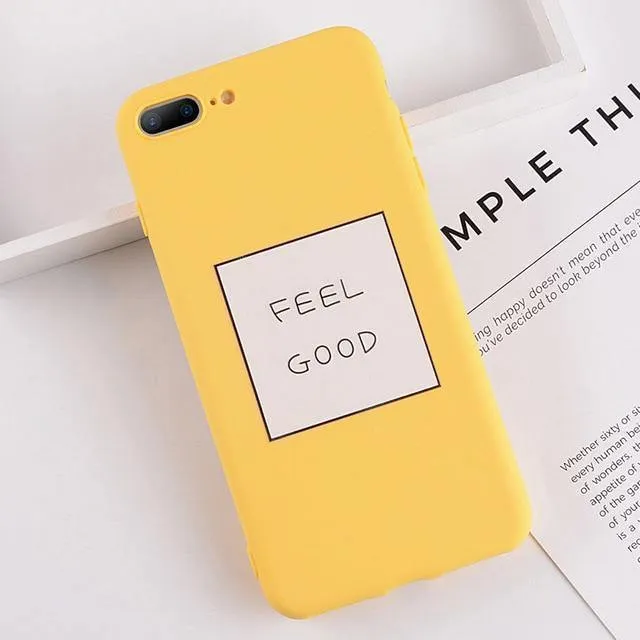 USLION Case For iPhone XS MAX XR 8 Plus Flower Smile Letter Phone Cases For iPhone X 7 6 6S Plus Soft TPU Silicone Back Cover