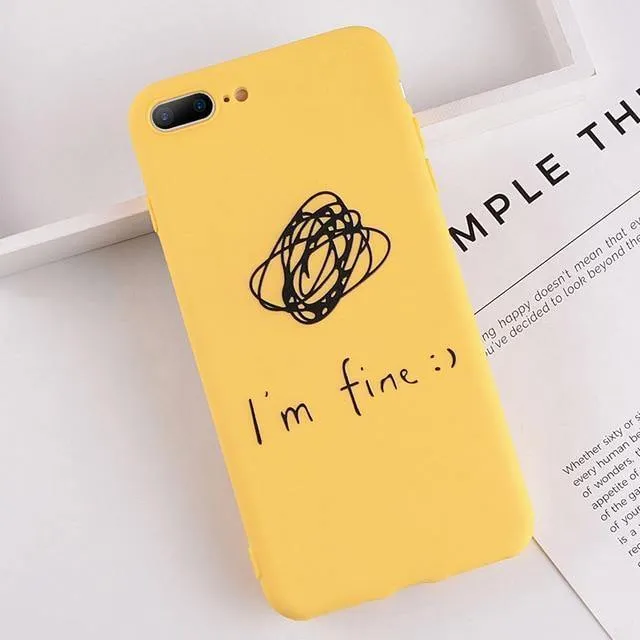 USLION Case For iPhone XS MAX XR 8 Plus Flower Smile Letter Phone Cases For iPhone X 7 6 6S Plus Soft TPU Silicone Back Cover