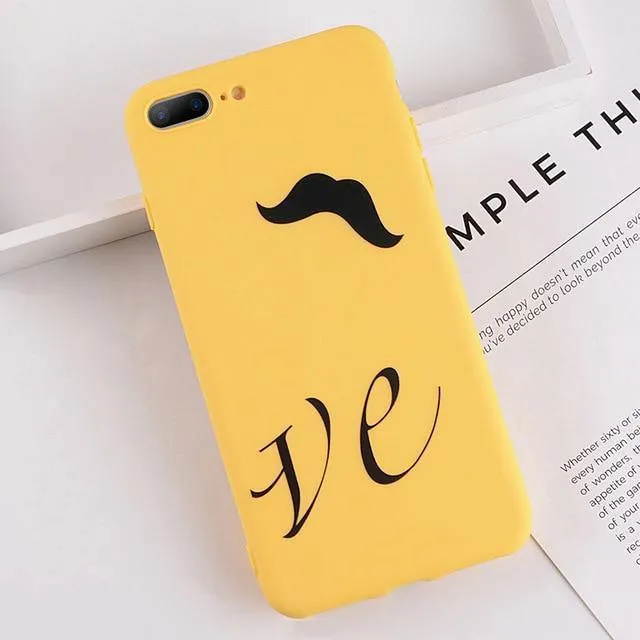 USLION Case For iPhone XS MAX XR 8 Plus Flower Smile Letter Phone Cases For iPhone X 7 6 6S Plus Soft TPU Silicone Back Cover