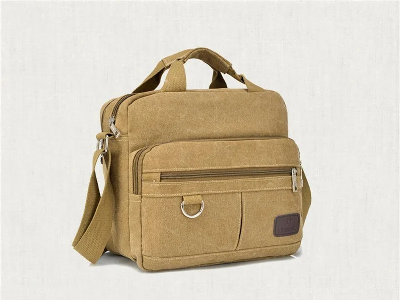 Vintage Canvas Aktentasche Männer Laptop Koffer Reise Handtasche Männer Business Taschen Männliche Messenger Bags Umhängetaschen KS1012