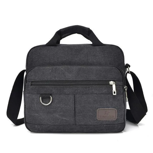 Vintage Canvas Aktentasche Männer Laptop Koffer Reise Handtasche Männer Business Taschen Männliche Messenger Bags Umhängetaschen KS1012