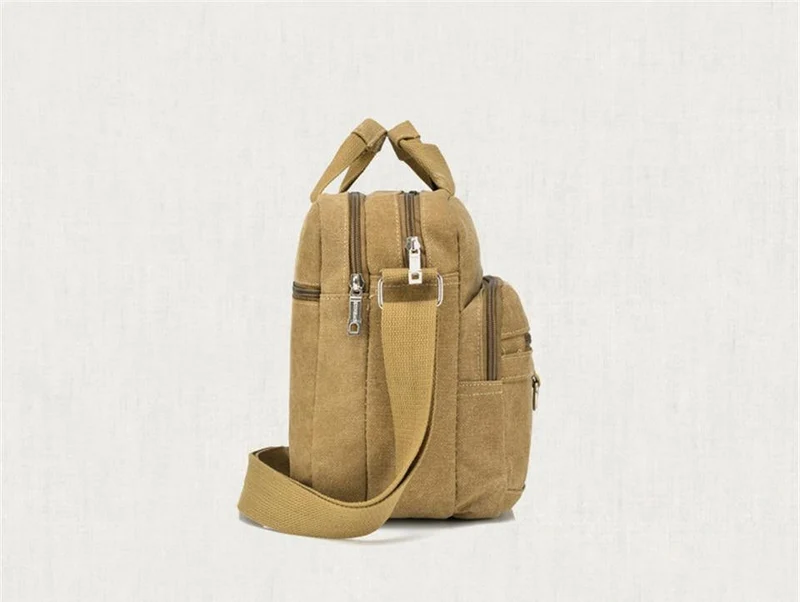Vintage Canvas Aktentasche Männer Laptop Koffer Reise Handtasche Männer Business Taschen Männliche Messenger Bags Umhängetaschen KS1012