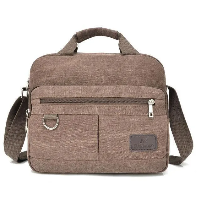 Vintage Canvas Aktentasche Männer Laptop Koffer Reise Handtasche Männer Business Taschen Männliche Messenger Bags Umhängetaschen KS1012