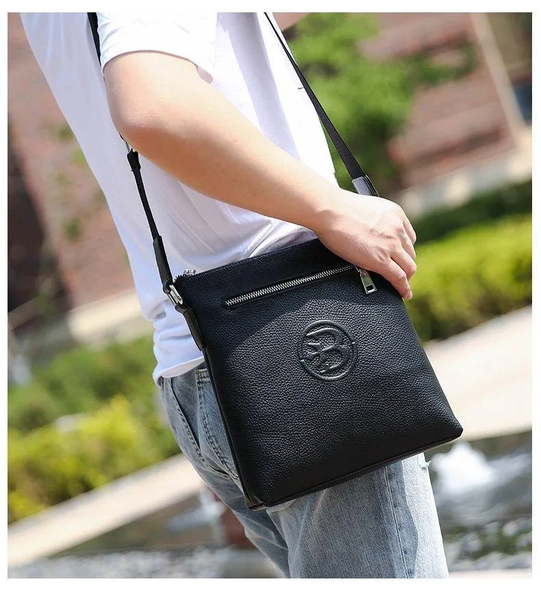 Leder Herren Taschen Männlich Schwarz Rindsleder Umhängetaschen männer Messenger Schulter Tasche Kleine Männer Leder tasche Mann