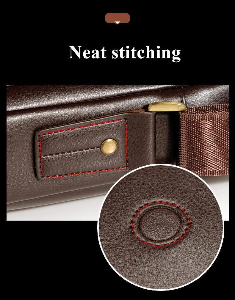 Leder schulter Messenger Bag herren Crossbody männlichen vintage crossbody ipad Laptop aktentasche Messenger Taschen