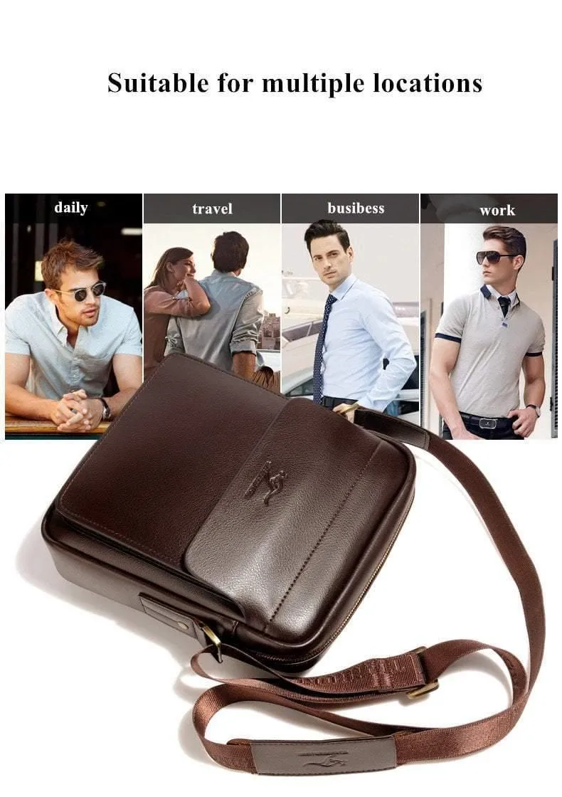 Leder schulter Messenger Bag herren Crossbody männlichen vintage crossbody ipad Laptop aktentasche Messenger Taschen