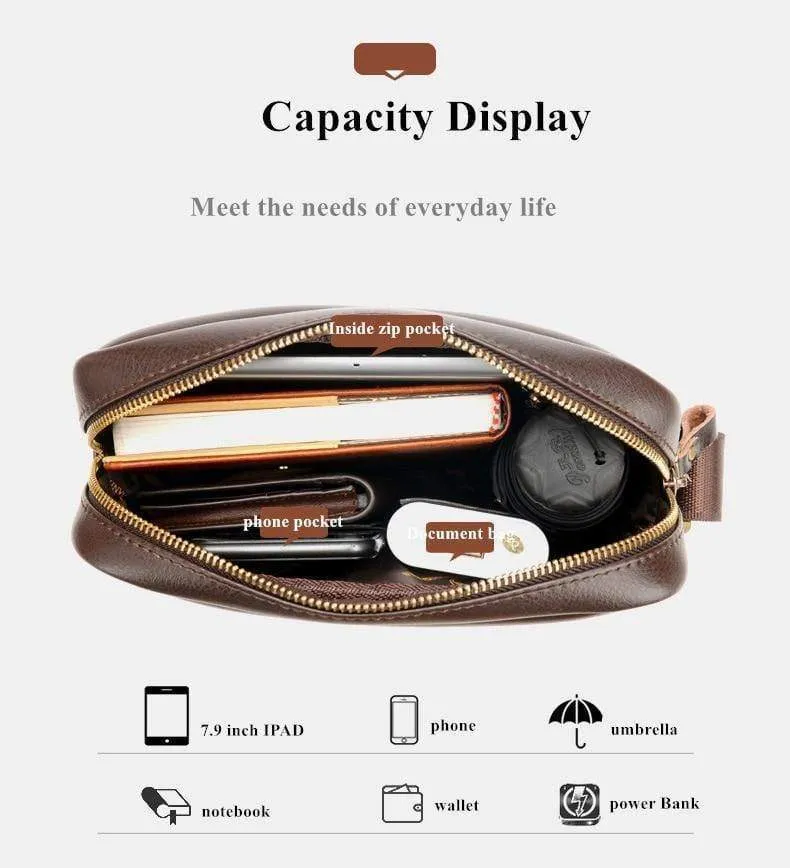 Leder schulter Messenger Bag herren Crossbody männlichen vintage crossbody ipad Laptop aktentasche Messenger Taschen