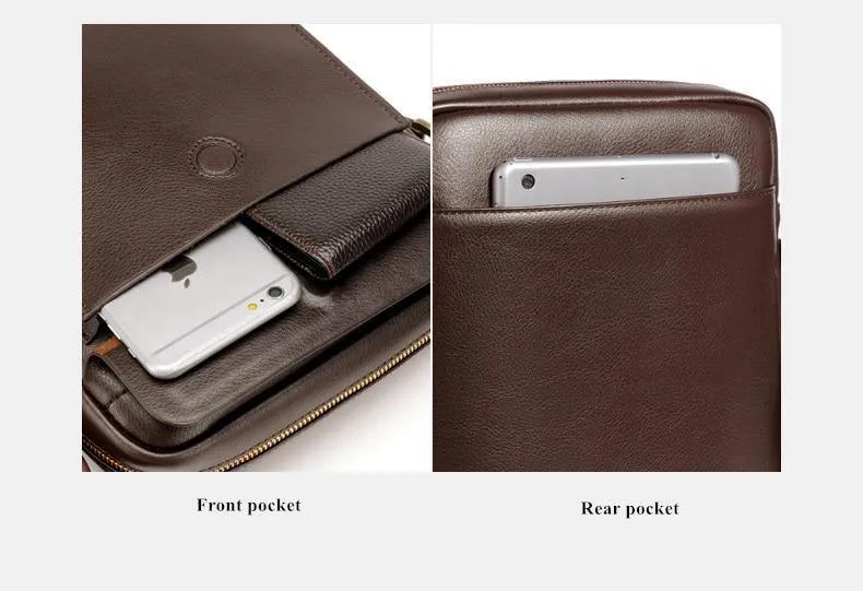Leder schulter Messenger Bag herren Crossbody männlichen vintage crossbody ipad Laptop aktentasche Messenger Taschen