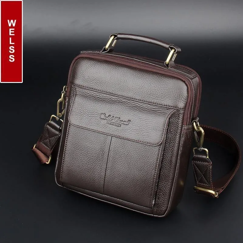 Männer messenger taschen 100% natürliche echte leder handtaschen Berühmte marke männer mode lässig schulter taschen