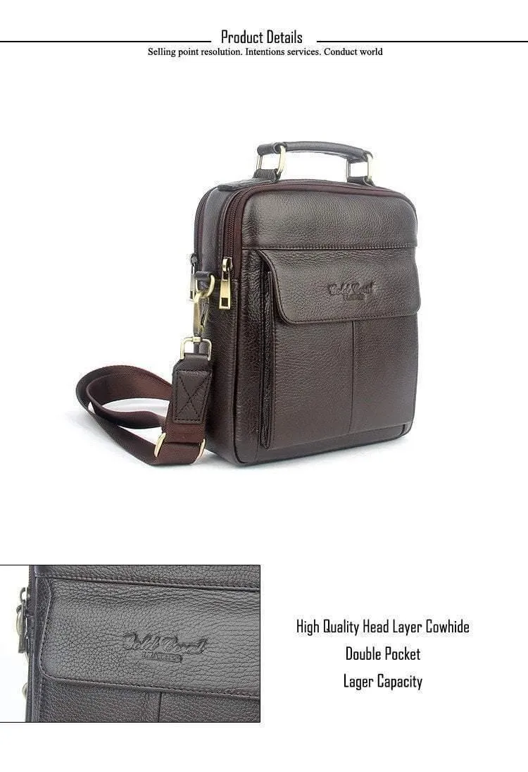 Männer messenger taschen 100% natürliche echte leder handtaschen Berühmte marke männer mode lässig schulter taschen
