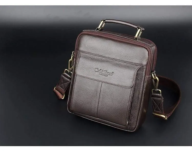 Männer messenger taschen 100% natürliche echte leder handtaschen Berühmte marke männer mode lässig schulter taschen
