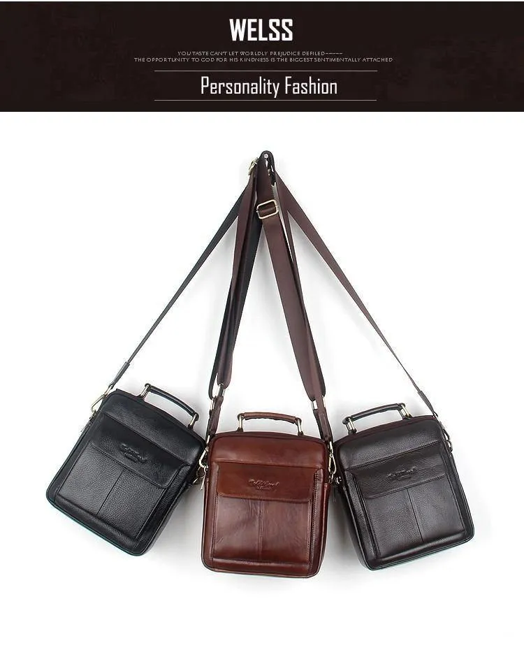 Männer messenger taschen 100% natürliche echte leder handtaschen Berühmte marke männer mode lässig schulter taschen