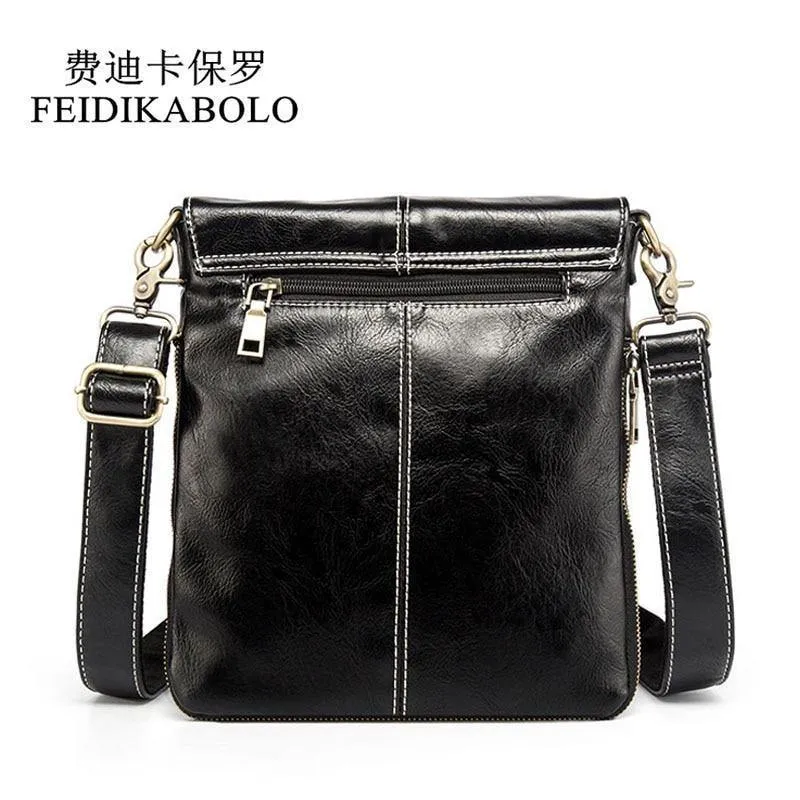 Leder Herren Tasche Mode Leder Umhängetasche Umhängetasche Herren Messenger Bags Kleine Casual Mann Taschen Schwarz