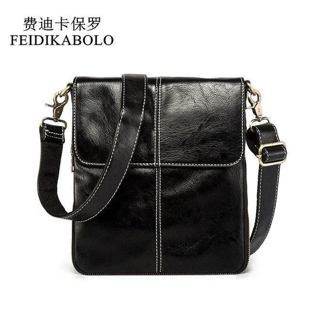 Leder Herren Tasche Mode Leder Umhängetasche Umhängetasche Herren Messenger Bags Kleine Casual Mann Taschen Schwarz