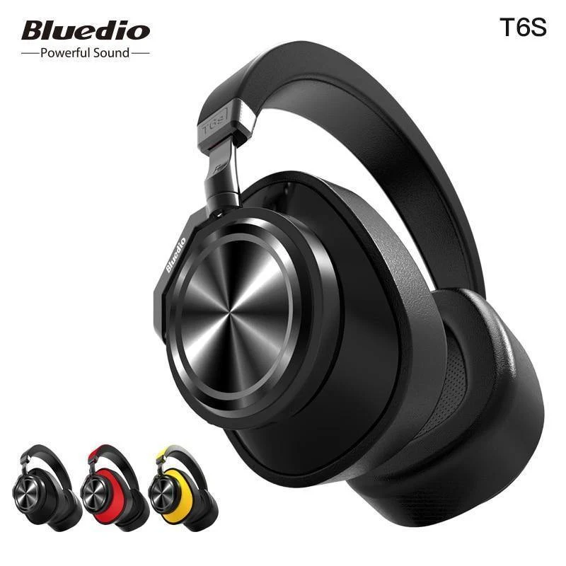 Bluedio T6S Bluetooth-Kopfhörer, kabelloses Headset mit aktiver Geräuschunterdrückung für Telefone und Musik mit Sprachsteuerung