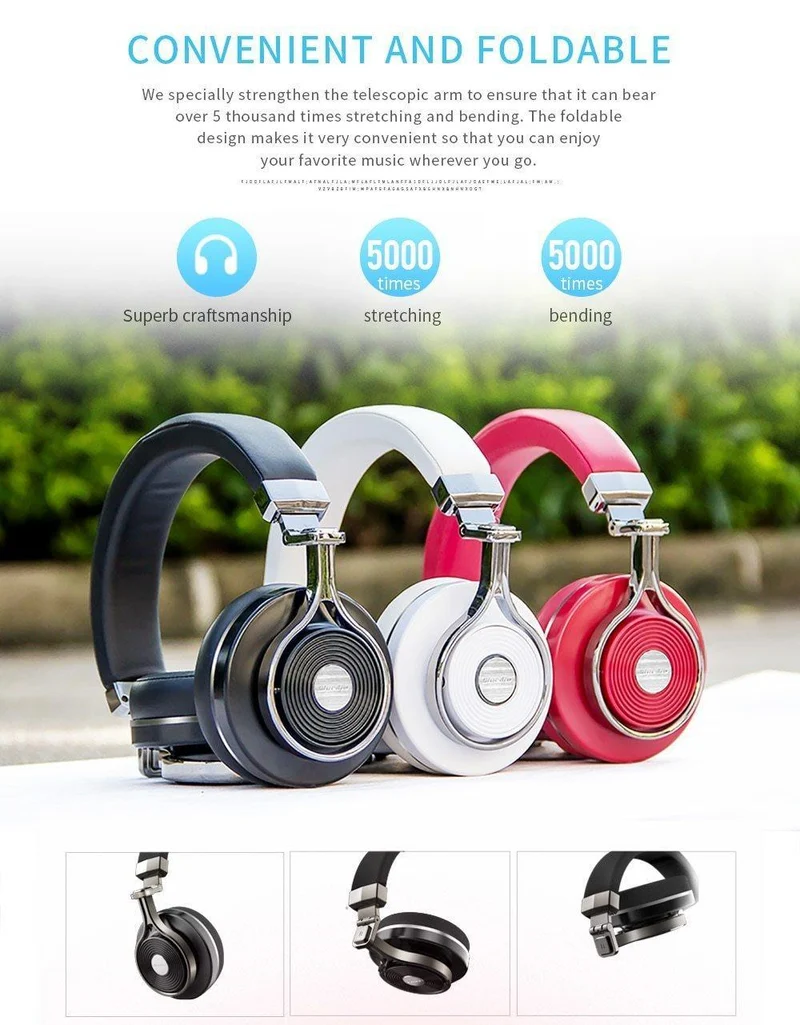 Bluedio T3 Kabelloser Bluetooth-Kopfhörer / Headset mit Bluetooth 4.1 Stereo und Mikrofon für kabellosen Musikkopfhörer