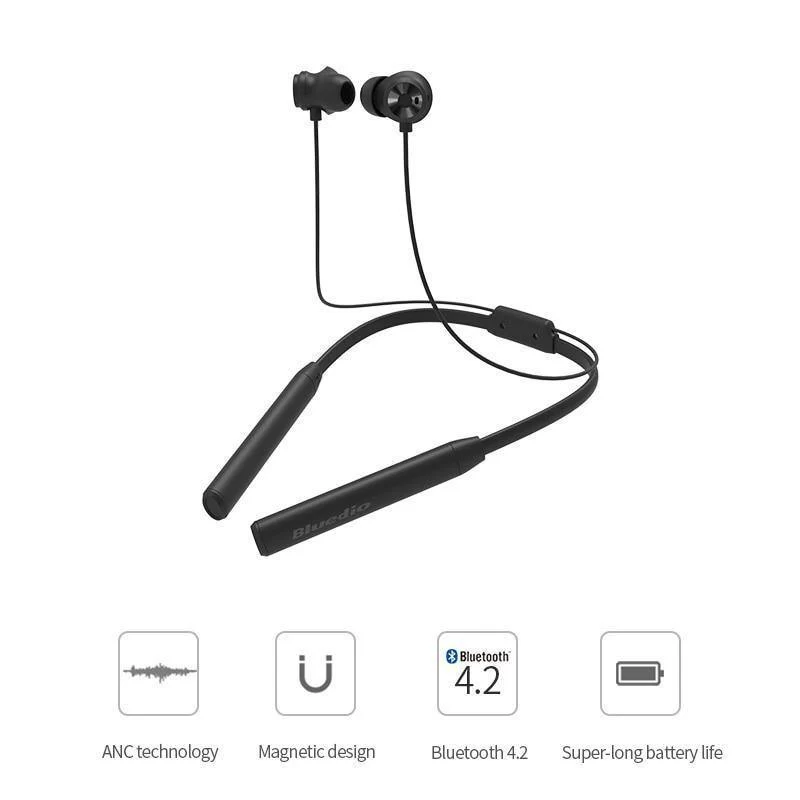 Bluedio TN2 Sports Bluetooth-Kopfhörer mit aktiver Geräuschunterdrückung/Drahtloses Headset für Telefone und Musik