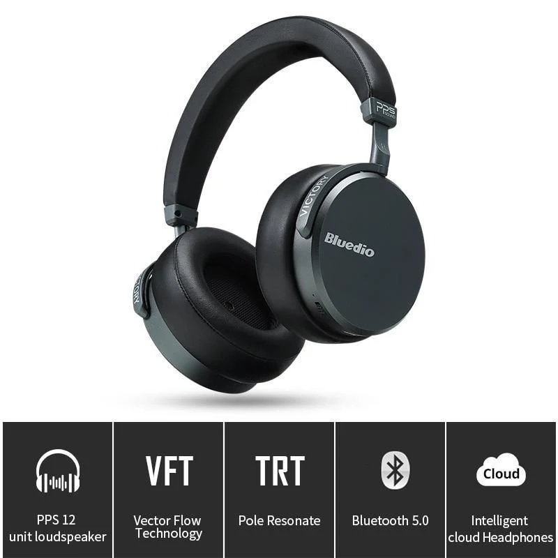 Bluetooth-Kopfhörer Bluedio V2 Kabelloses Headset PPS12-Treiber mit Mikrofon-High-End-Kopfhörer für Telefon und Musik