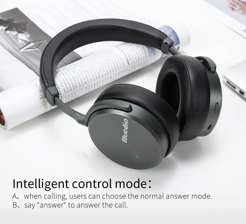 Bluetooth-Kopfhörer Bluedio V2 Kabelloses Headset PPS12-Treiber mit Mikrofon-High-End-Kopfhörer für Telefon und Musik