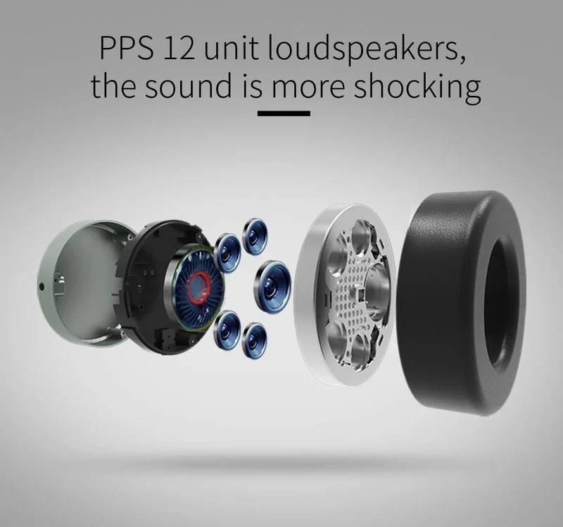 Bluetooth-Kopfhörer Bluedio V2 Kabelloses Headset PPS12-Treiber mit Mikrofon-High-End-Kopfhörer für Telefon und Musik