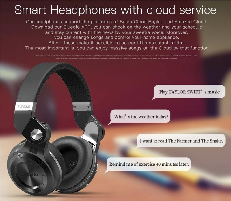 Bluedio T2S (Shooting Brake) Bluetooth-Stereokopfhörer kabellose Kopfhörer Bluetooth 4.1 Headset-Kopfhörer