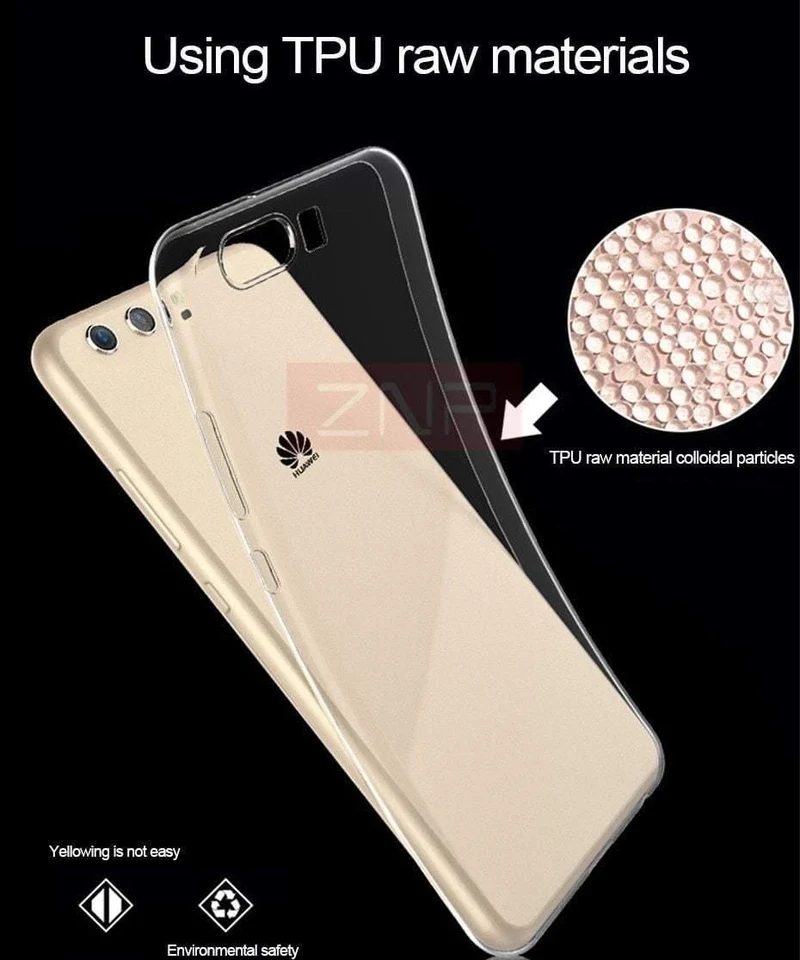 ZNP Silicone Soft TPU Transparent Case For Huawei P10 P10 Plus High Quality Transparent Cover Cases For Huawei P10 lite P10 Case