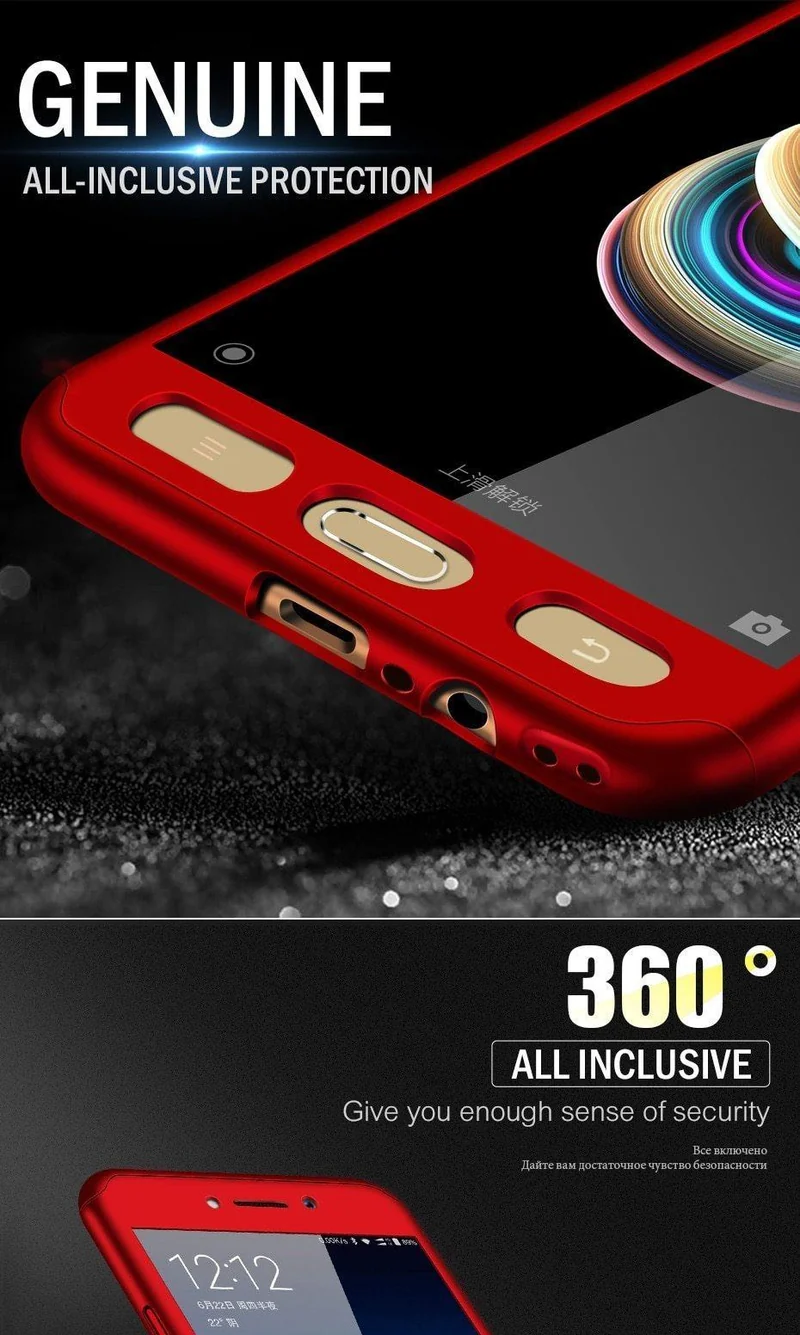 ZNP 360 Full Protection Cover Case For Samsung Galaxy J4 J6 Plus 2018 With Glass Phone Case For Samsung J8 A7 A8 Plus 2018 Case