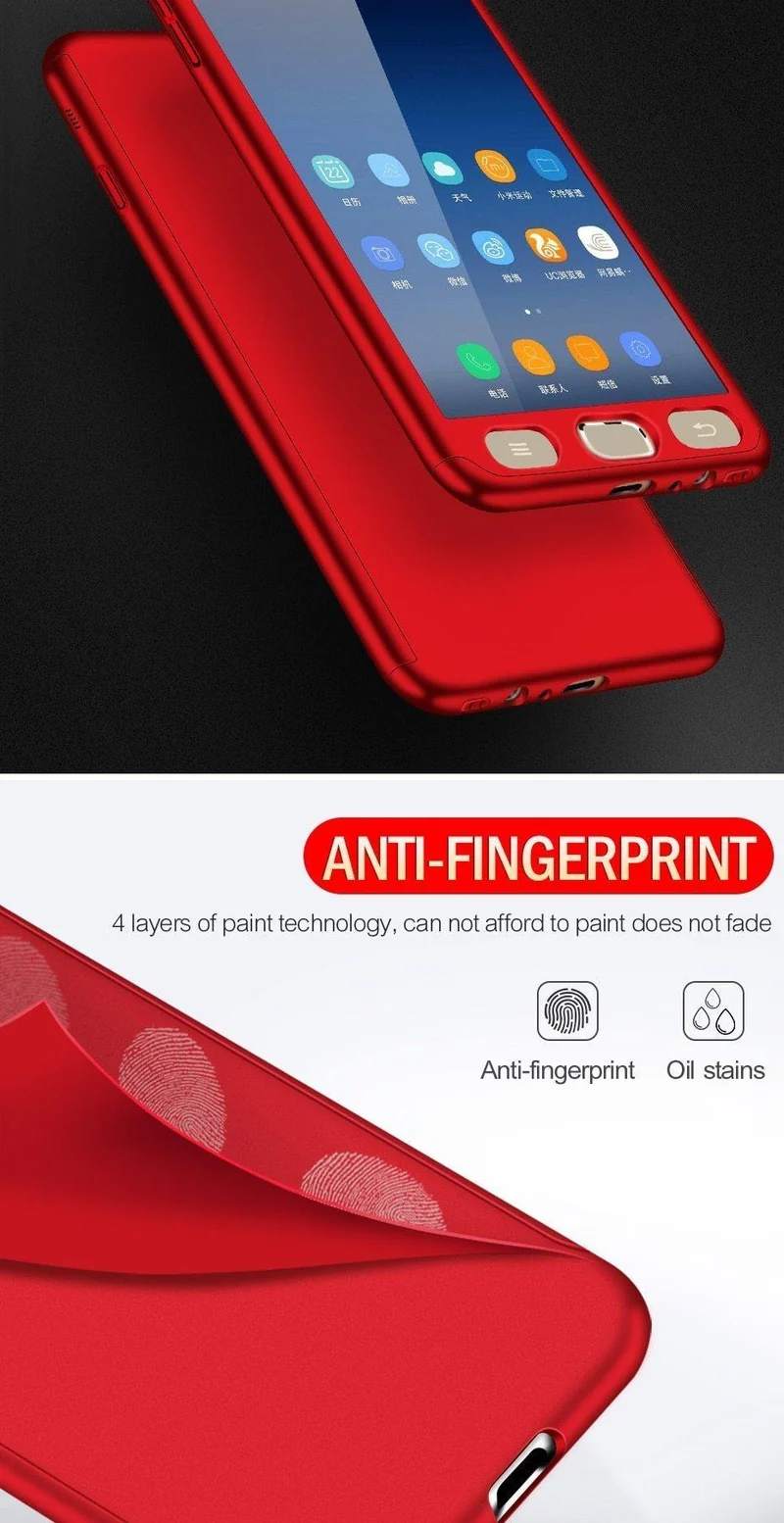 ZNP 360 Full Protection Cover Case For Samsung Galaxy J4 J6 Plus 2018 With Glass Phone Case For Samsung J8 A7 A8 Plus 2018 Case