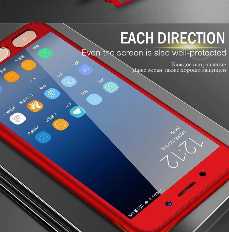 ZNP 360 Full Protection Cover Case For Samsung Galaxy J4 J6 Plus 2018 With Glass Phone Case For Samsung J8 A7 A8 Plus 2018 Case