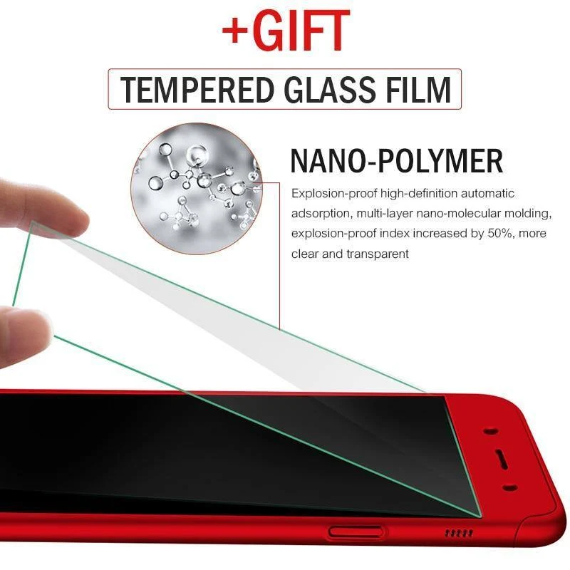 ZNP 360 Full Protection Cover Case For Samsung Galaxy J4 J6 Plus 2018 With Glass Phone Case For Samsung J8 A7 A8 Plus 2018 Case