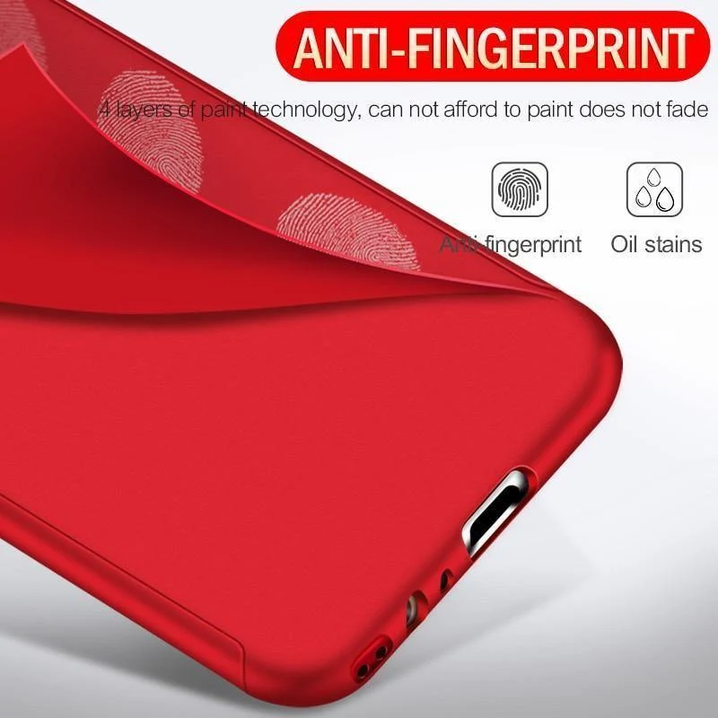 ZNP 360 Full Protection Cover Case For Samsung Galaxy J4 J6 Plus 2018 With Glass Phone Case For Samsung J8 A7 A8 Plus 2018 Case