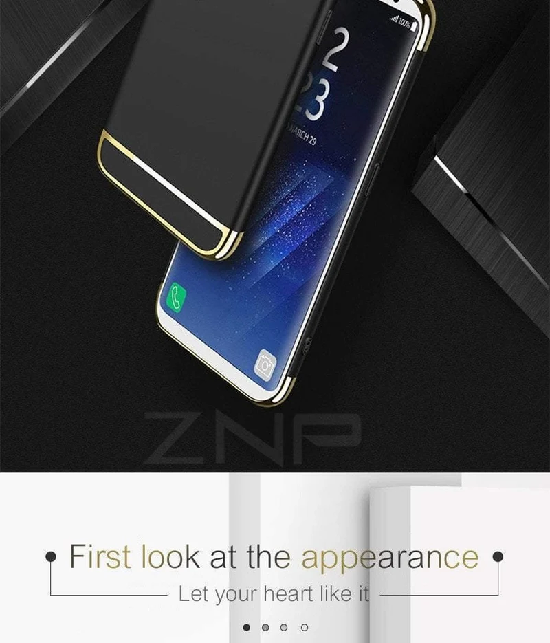 ZNP Luxury Ultra Thin Shockproof Case For Samsung Galaxy S8 S8 Plus S9 Slim Full Cover Case For Samsung S9 S9 Plus S8 Phone Case